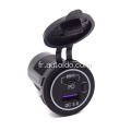 USB Port PD 65W Charger de voiture USB QC3.0